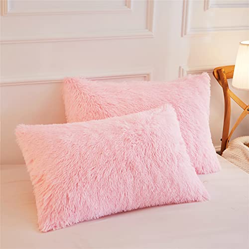 Haihua Luxury Plush Shaggy Duvet Cover Bedding 5Pieces (1 Faux Fur Duvet Cover +2 Faux Fur Pillow Cases +2Tassel Pillowcase) #TOP16