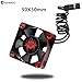 Chanmoo RC Car Metal Motor Cooling Fan 25mm 30mm 35mm 40mm 50mm RC Heatsink 28000RPM ESC Cooling Fans Red-Black Fit for 1/8 1/10 1/12 Scale RC Car 540 550 Brushless OR Brushed Motors (50mm)