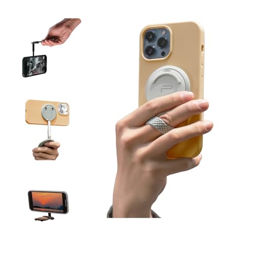 Image of PGYTECH MagFlex Phone Strand, N52 Aluminum Alloy Magsafe Phone Photography Grip Fit for iPhone 12 /13 /14 /15 Series with Magnetic Ring for Android