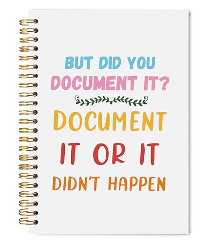 Carnet amusant à spirales « But Did You Document It » 14 x 21 cm