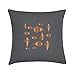 Ramo Design Cuscino Cotone, Grigio/Arancione, 45 mm X 45 mm X 2 mm