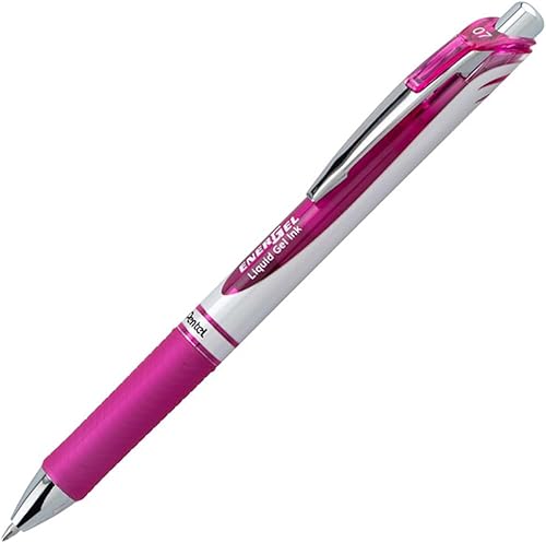 Miniatura 3 de Pentel EnerGel XM BL77 - Bolígrafo retráctil de tinta de gel líquido, 0.028 in, 54% reciclado, color magenta, paquete de 3
