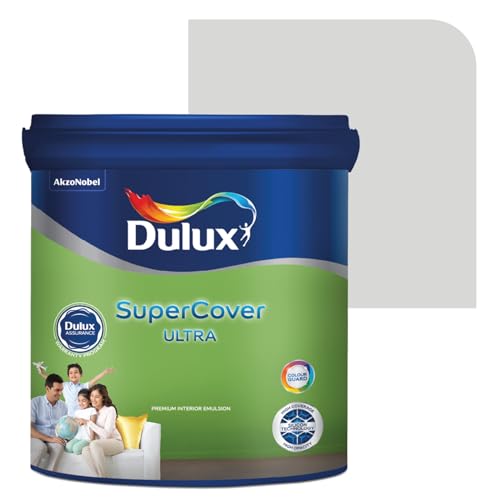 Image of Dulux SuperCover Ultra - Premium Interior Emulsion Paint For Walls and Ceilings | Smooth Matte Finish | Durable, Long-Lasting Paint with Extra Coverage, White (10L, Snowfield, 4 Years Warranty)