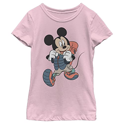 Disney Characters Hiker Mickey Girl's Solid Crew Tee