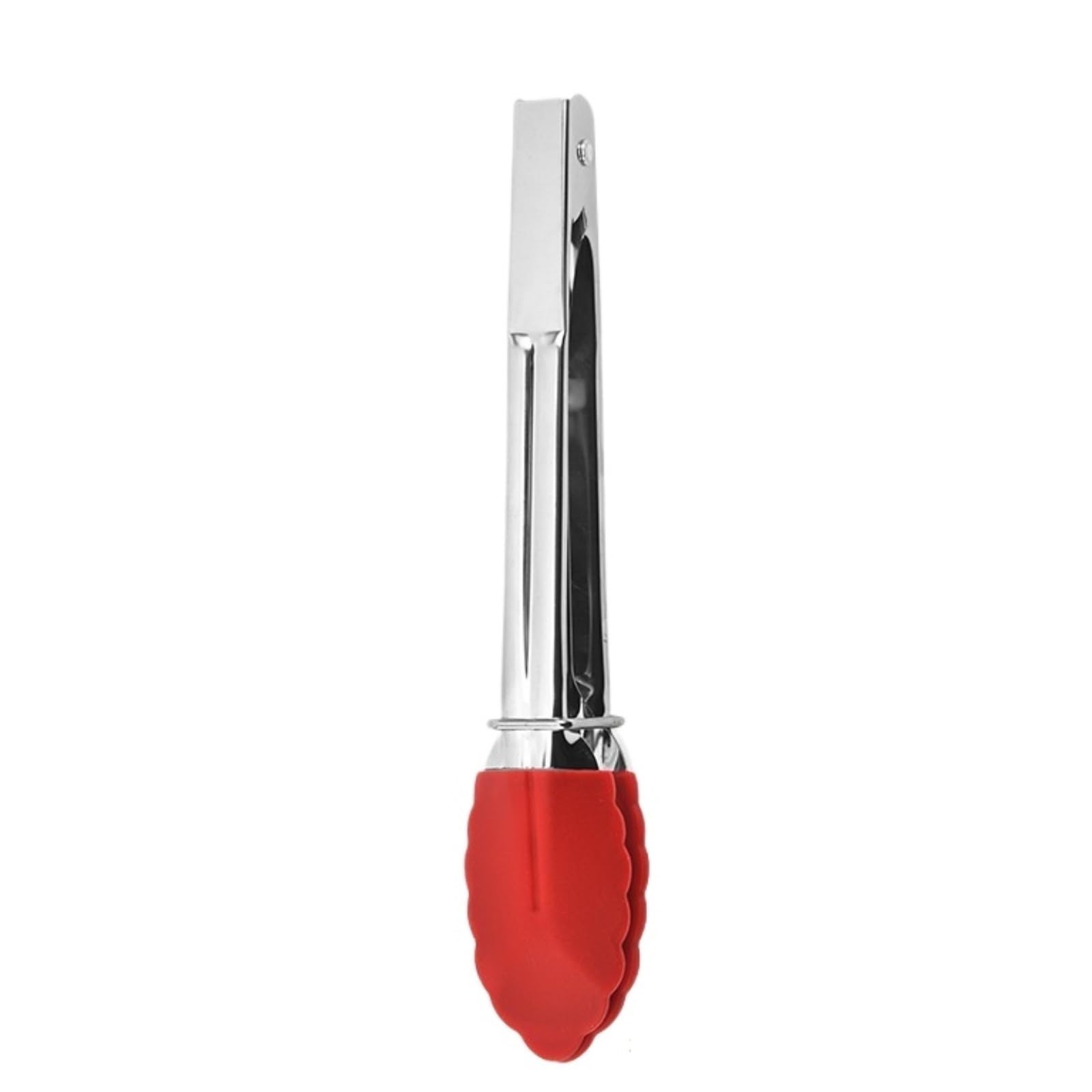 Pinze da cucina in silicone, Pinza for barbecue da cucina in silicone in acciaio inossidabile multicolore 18 cm(Rosso)