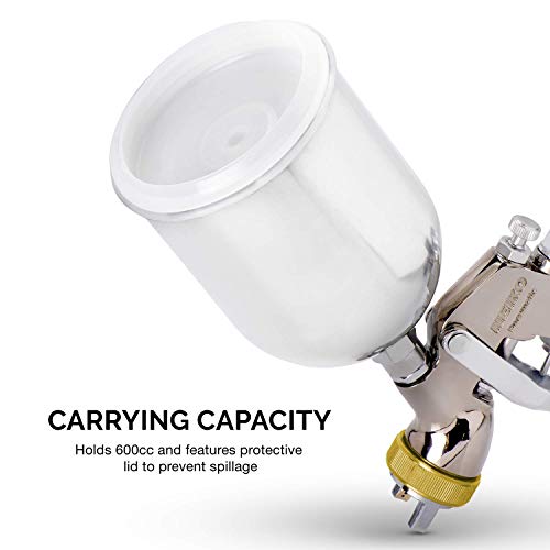 Neiko 31215A Hvlp Spray Gun Paint Sprayer, 1.7 Mm Spray Paint Gun, Nozzle Size 600 Cc Air Gauge Regulator, Auto Paint Spray Gun, Hvlp Spray Gun Kit #TOP4