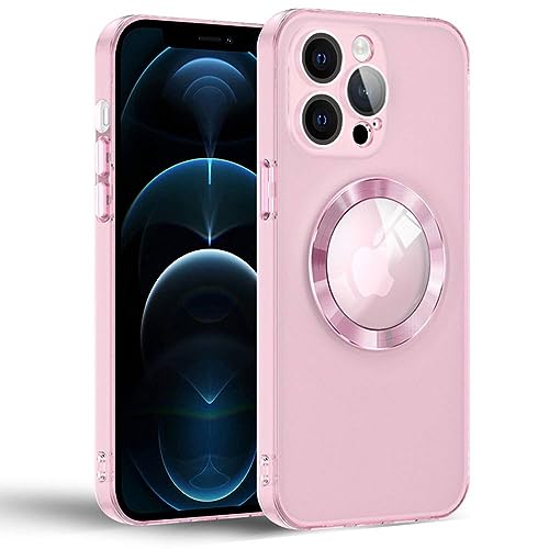 Housse de protection d'objectif rose et magnétique pour la série iPhone et Galaxy S23 Ultra