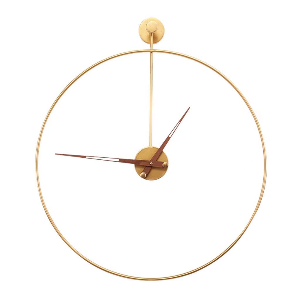 Horloge murale en métal vintage de 50 cm noire pour le salon