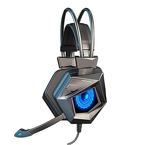 Headset,G15 Multicolor Breathing Light Gaming Wired Headset Headset Gaming Headset Stereo Wired Headset,Plug and Play for Computers (A)