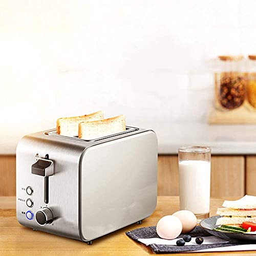 FGDSA Strong Toaster 2 Scheiben, Edelstahl Toaster Zwei Scheiben Kompaktes Toastbrot schnell mit 7 Bräunungen Auftauen… – Bild 3