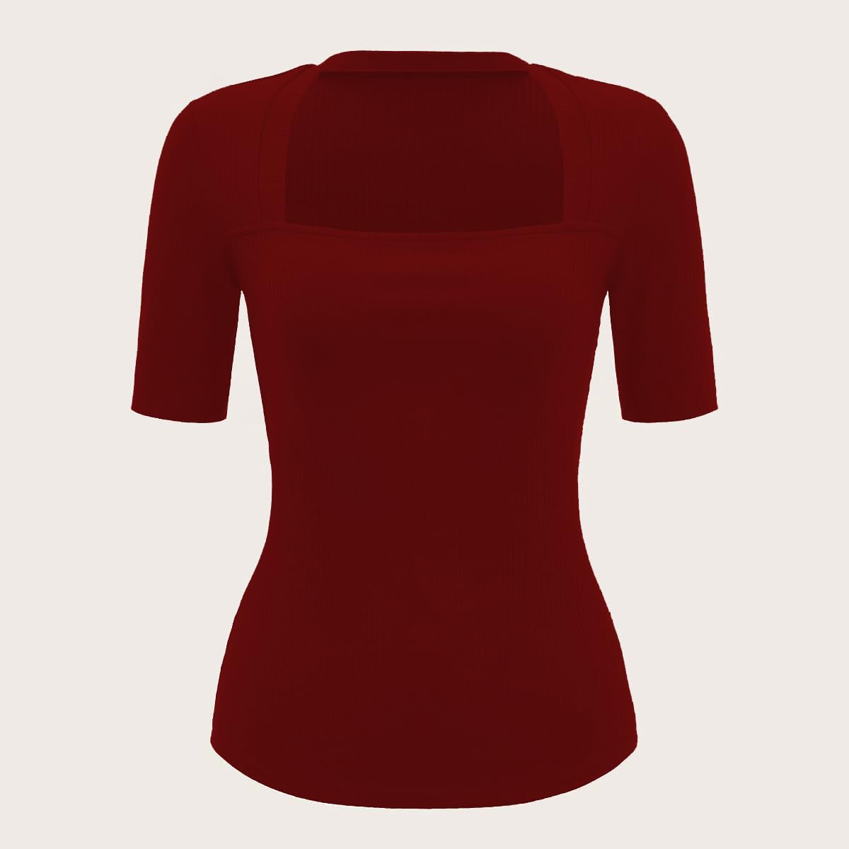 Sugathari Haut en tricot à col carré pour femmes et filles (Top 106)