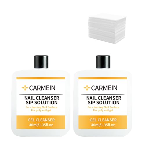 Image of Poly Gel Slip Solution & Nail Cleaner - Professional Polyester Nail Gel Surface Cleaner for Nail Care (2pcs)40ml /1.35 fl oz