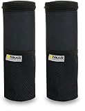 hauck Isoliertasche Babyflasche Refresh Me, Hält Flaschen Warm und Kalt, Thermotasche Kühltasche Wäremetasche für Flaschen für Unterwegs, Extra Netztasche (Schwarz) (Packung mit 2)