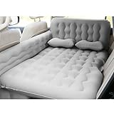 LRKKJQ Car Air Mattress for Ford F-150 F150 2010 2011 2012 2013 2014, Inflatable Car Bed for Back Seat Sleeping, Soft Car Inflatable Bed Back Seat Mattress Airbed,B Grey