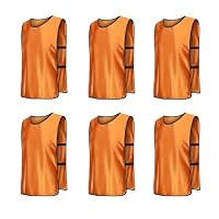 24 Chasubles De Football Numérotées Pour Adultes - Dossards Entraînement Réversibles Rouge & Jaune, Polyester Respirant Pour Football Basket Rugby