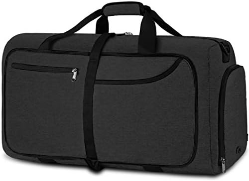 NEWHEY Foldable Travel Duffle Bags for Men Weekend Overnight Bag Sports Gym Bag with Shoe Compartment Folding Luggage Holdall Bag Water Resistant 40L 65L 80L 100L
