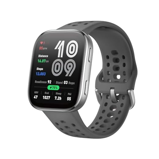 AMAZFIT Bip 6 Smartwatch 46mm, Batterie 14 Jours, AMOLED 1,97", GPS avec Cartes, IA, Appels Bluetooth, Suivi Santé et Sommeil, 140+ Modes Sportifs, Étanchéité 5ATM,Charbon