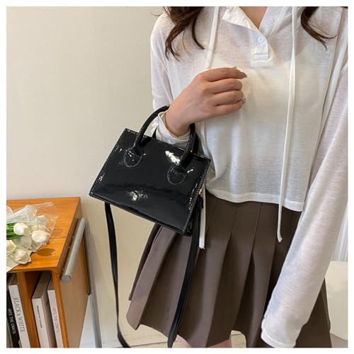 Image of Patent Leather Handbag Shinny Clutch Purse Mini Shoulder Bag Evening Purse for Women