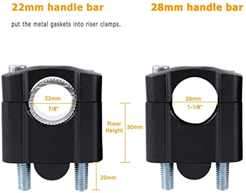 Image of Gear Up Handlebar Height Raiser /Riser Fit for 7 /8 inch 22mm or 1 1 /8 inch 28mm Universal for All Bikes and Motorcycle OMNS237
