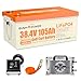 36V(38.4V) 105Ah Lithium Golf Cart Battery, Bluetooth LiFePO4 Batteries with 200A BMS, Max.Power 76.8KW, Touch Monitor, 20A Fast Charger and Retention Strap, Perfect for Golf Cart,Trolling Motor -ABS