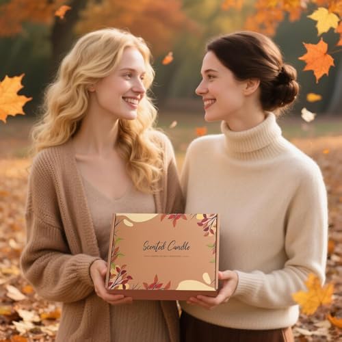 Fall Candles Gifts Set 6 Pack Soy Wax Scented Candle 27 OZ 200 Hrs Burn,Scents of Berry,Sugar,Spiced Apple,Autumn Breeze,Cinnamon,FIG,Pumpkin,Fall Decorations for Home,Halloween Candles, Autumn Decor - image 4