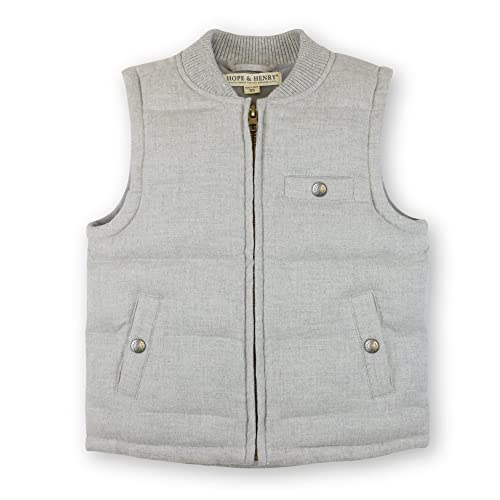 Hope & Henry Boys' Quilted Flannel Puffer Vest #TOP29