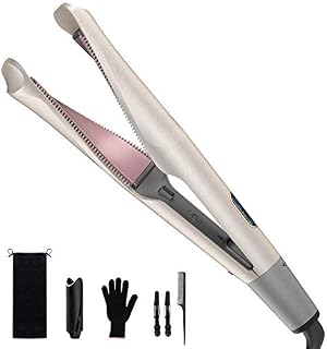Hair Straightener, Curling Iron 2 in 1 Tourmaline Ceramic Twisted Flat Iron, Professional