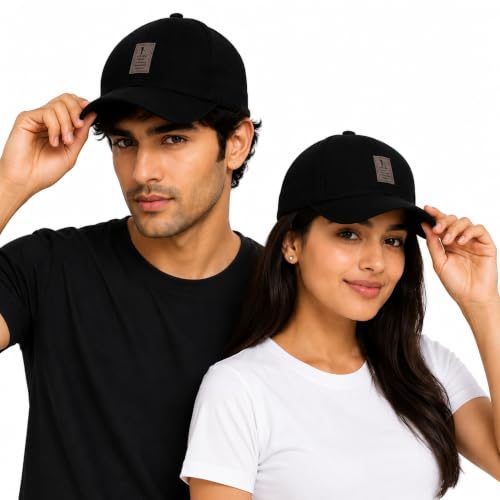 Image of Cap for Men Women Topi Unisex Head Branded Boy's Girl's Caps Adjustable Strap Summer Sports Cricket Gym Dance Cotton Free Size