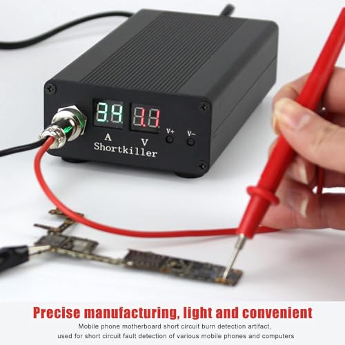 Image of Mobile Phone Short Circuit Detector, Motherboard Short Circuit Repairer,Repair Burner for iOS for Android,Adjustable Voltage Regulator Ammeter Circuit Testers for Phone Laptop Computer