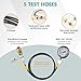 Hydraulic Pressure Test Kit, 5 Gauges 10–600 Bar/150–10 000 PSI, 13 Test Couplings 14 Tee Connectors 5 Hoses, Hydraulic Test Gauge Kit in Case for Excavator Construction Machinery Pressure Tester