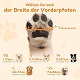 PICK FOR LIFE Hundesocken Anti-Rutsch 2 Paar Doppelseitige mit Verstellbaren Riemen für Innenbereich (Grau, L)
