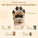 PICK FOR LIFE Hundesocken Anti-Rutsch 2 Paar Doppelseitige mit Verstellbaren Riemen für Innenbereich (Grau, M)