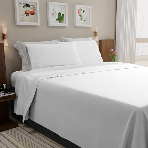 Purity Home 400 Thread Count 100 Cotton Sheets, Cooling Percale Queen