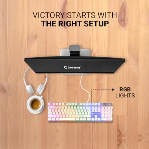 Image of Consistent Waves Gaming Wired Keyboard, USB Interface, Removal Key Caps for Cleaning | Stylish Slim Design