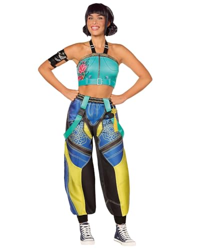 Spirit Halloween KPop Demon Hunters Adult Zoey Costume Officially Licensed Korean Pop Idol Outfit KPop Rapper Women Size ADULT EXTRA LARGE Standard Multicolor
