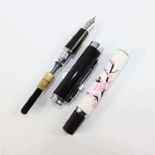 Gullor Elegant Jinhao 8802 Plum Flower Fountain Pen 18Kgp #TOP5