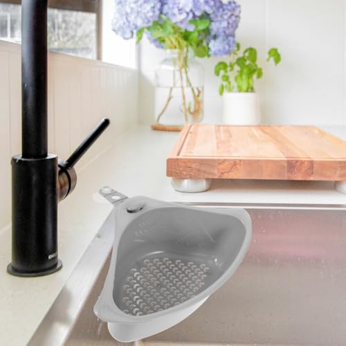 Image of balacoo Kitchen Sink Sponge Holder with Self-Draining Design Multipurpose Corner Rack for Dish Sponges and Washcloths Plastic Organizer 10.23X6.29X3.93In