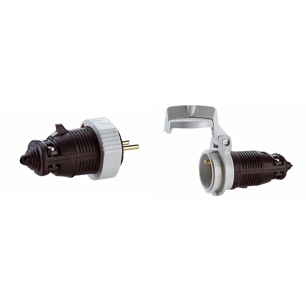 LEGRAND - Fiche 2P+T 16A Martin Lunel IP65 à sortie droite avec bague de verrouillage avec Prolongateur 2P+T 16A Martin Lunel IP65 sortie droite avec bague de verrouillage