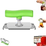 Dosenöffner, Verstellbarer Edelstahl Glasöffner Für Senioren & Schwachen Händen, Schraubdeckelöffner Mit Griff, Flaschenöffner Mit Greifer, Küchen Gadgets(grün)