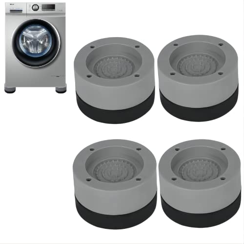 4 pcs Machine à Laver Coussin De Pied De, Machine à Laver Coussin De Pieds En Caoutchouc Antidérapant, Stabilisateur de pied de machine à laver pour Lave-Linge Sèche-linge Réfrigérateur(4.3cm) Cover