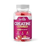New Creatine Monohydrate Gummies 5000mg for Men & Women - 120 Chewable Creatine Gummies (1 Months Supply) - Strawberry Flavoured Creatine, Pre Workout Gym Supplement, Suitable for Vegans