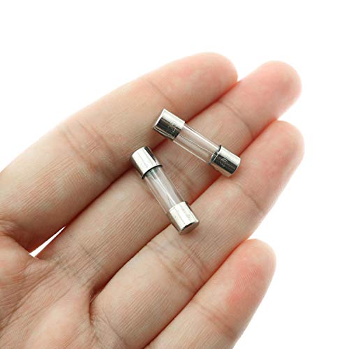 ToToT 25pcs 5x20mm Glass Tube Fuse Tube 6.3A Fast-Blow Glass Safety Tube for Electrical Appliances, Household Appliances, Cars