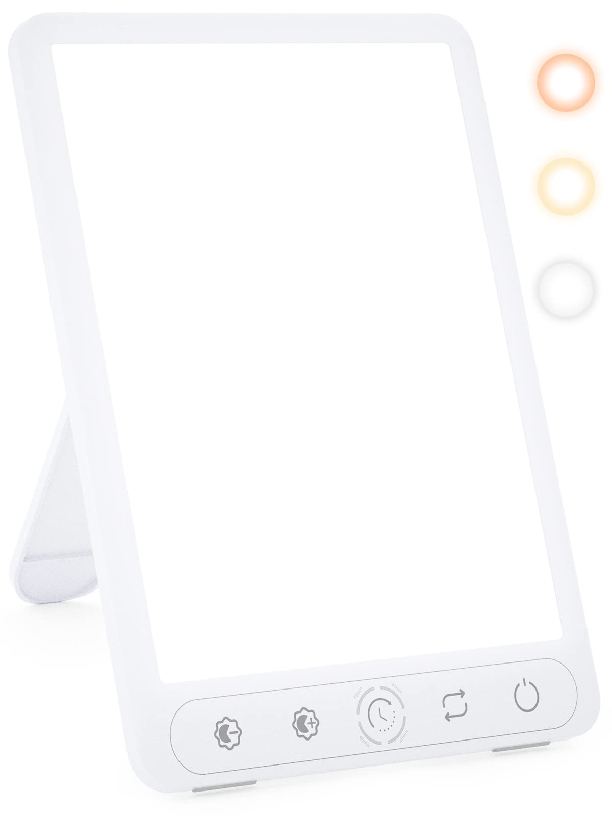 Light Therapy Lamp UV-Free 10,000 Lux Sunlight Lamp with 5 Brightness & Color Temperature Settings, 4 Timers and Memory Function LED Portable Sun Lamp for Home Office