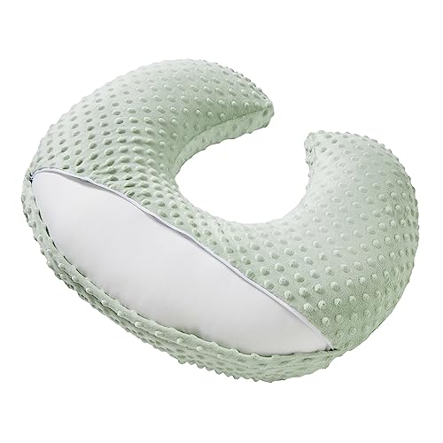 DONOMILO Nursing Pillow and Positioner Breastfeeding and Bottle Feeding, Propping Baby, Tummy Time, Sitting Support, with Removable Polyester Cover, dots Fabric, for Baby Boy Girl(Bay)