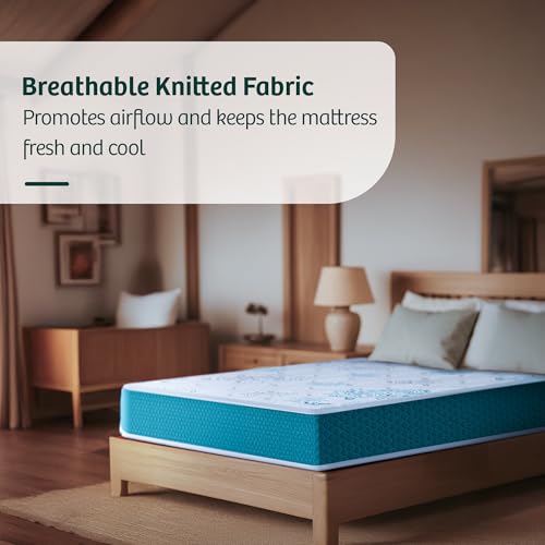 Image of Kurlobond Essential Mattress| Natural Coir & Rebonded Foam| Firm Back Support with Soft Foam Quilt | Breathable & Durable|Queen|75x66x5| 10-Year Warranty