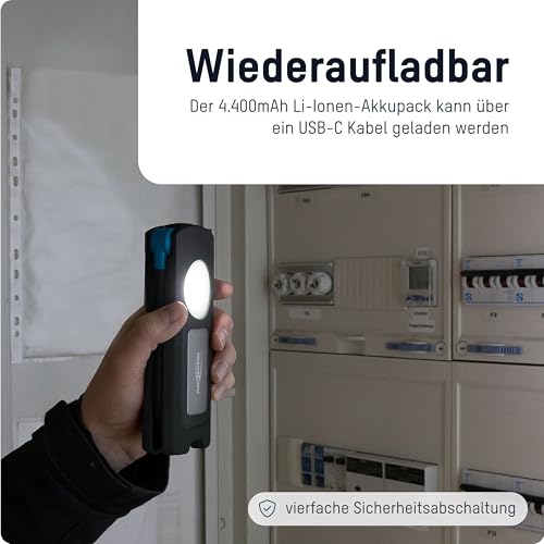 Robusta Lampada Da Lavoro Ricaricabile Con Braccio Flessibile - 5