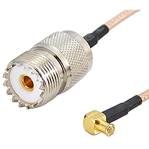2 X 8inch Electronics RF Coaxial Cable UHF Female SO239 to MCX Male Right Angle Connector RG316 20cm 8 Ships from USA