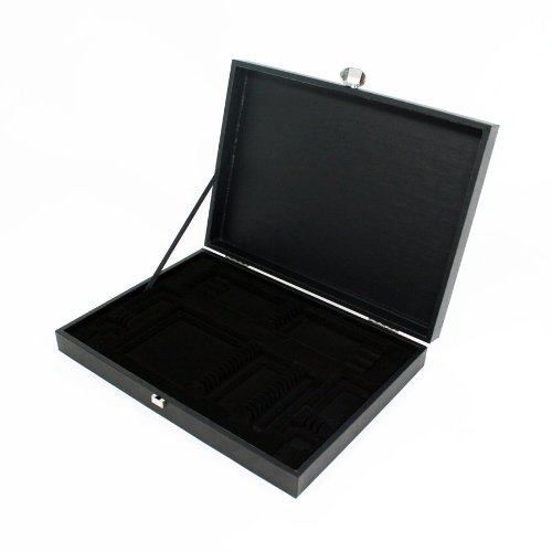 Coffret en bois noir pour ménagère 18 ou 24 pièces