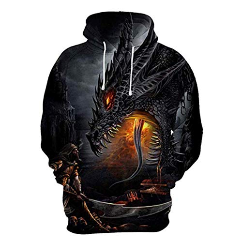 CHENMA Herren Drachen 3D-Druck Pullover Kapuzen-Sweatshirt Fleece gefüttert Winter Sweatshirt mit Känguru-Tasche (Etikett XL/EU L, Sommer/Farbe 3) CHENMA Herren Drachen 3D-Druck Pullover Kapuzen-Sweatshirt Fleece gefüttert Winter Sweatshirt mit Känguru-Tasche (Etikett XL/EU L, Sommer/Farbe 3)