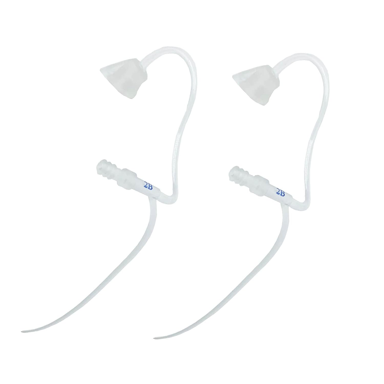 BTE Hearing Amplifier Accessories, Hearing Replacement Tubes,2 Pieces Sound Tubes 2B Size for Elonvoc (Left Ear)